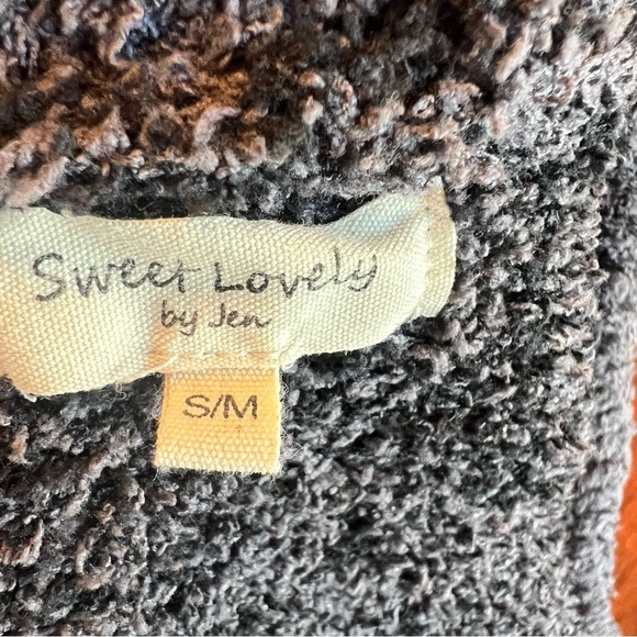 NWOT Sweet Lovely by Jen Cozy Gray Knit Sweater Size S/M - Picture 7 of 8